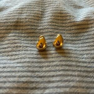 Gold plated tear drop earrings